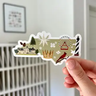 Doster Paper Co. North Carolina Icons Sticker