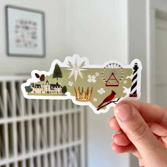 Doster Paper Co. North Carolina Icons Sticker