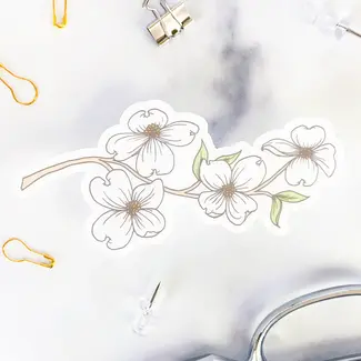 Billie Claire Handmade LLC Flowering Dogwood Sticker