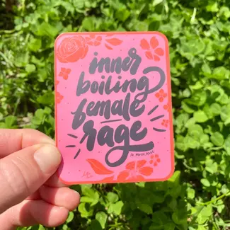 Billie Claire Handmade LLC Inner Boiling Female Rage Sticker