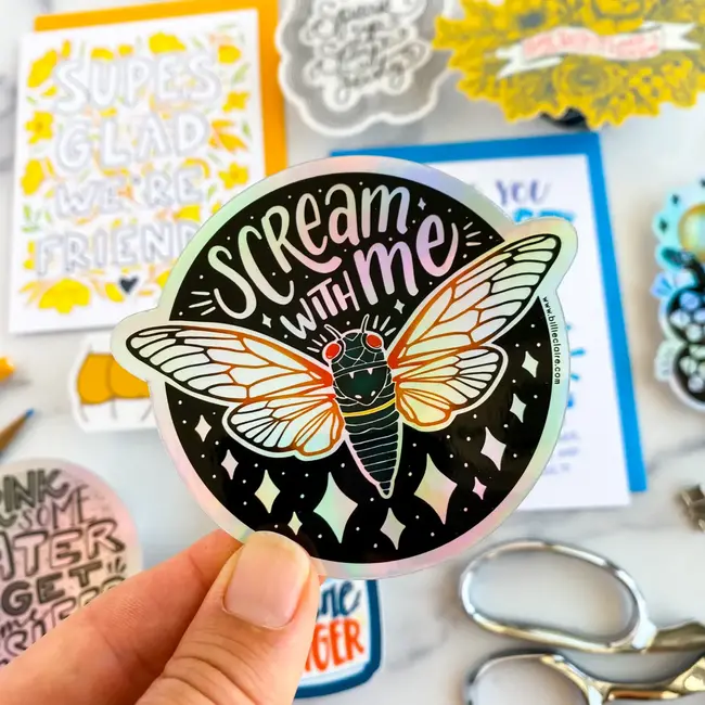 Billie Claire Handmade LLC Scream With Me Sticker