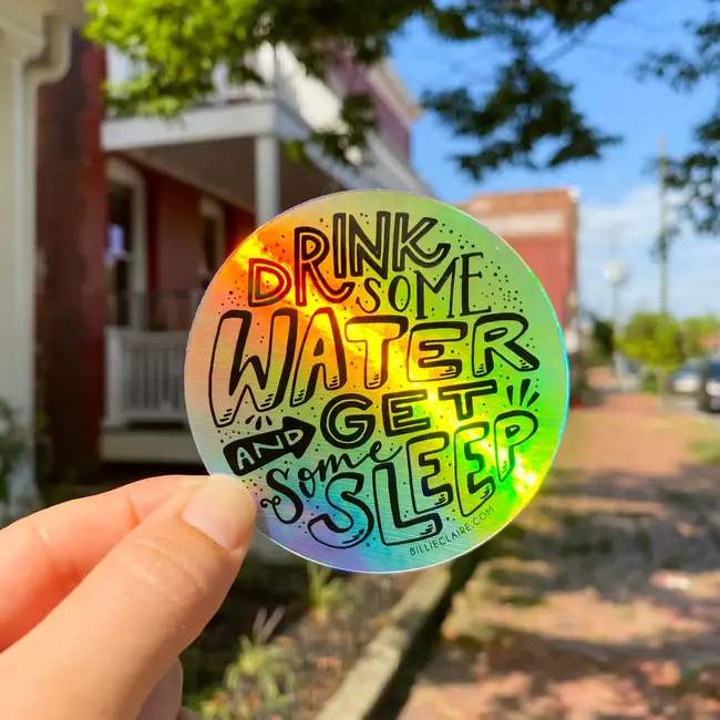 Billie Claire Handmade LLC Get Some Sleep Holographic Sticker