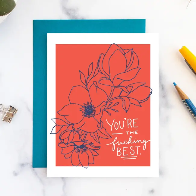 Billie Claire Handmade LLC You're the Fucking Best Card