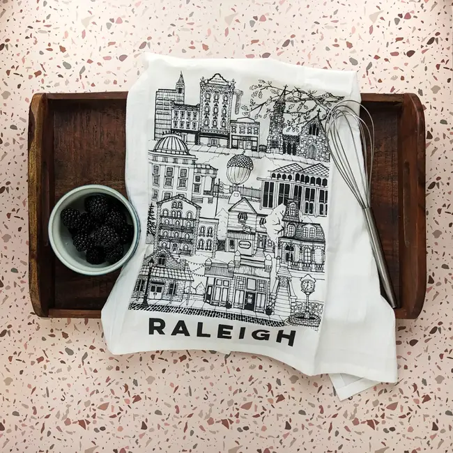 Raleigh NC Tea Towel