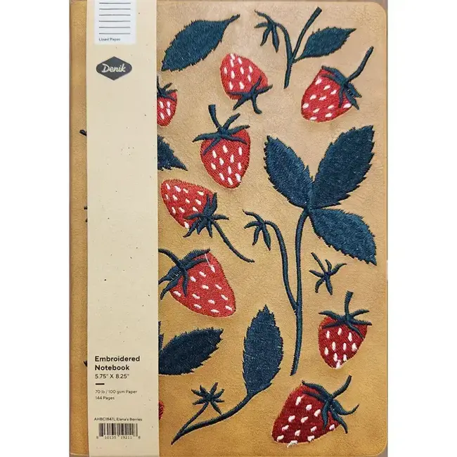 Embroidered Journal - Elana's Berries