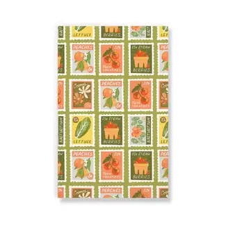 Classic Layflat Notebook - Garden Stamps