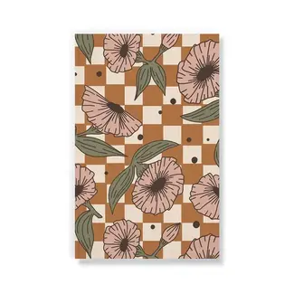 Classic Layflat Notebook - Checks & Flowers