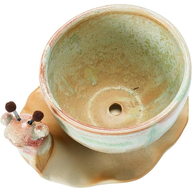 Stoneware Snail Planter