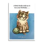 A Little Birdie Birthday Card