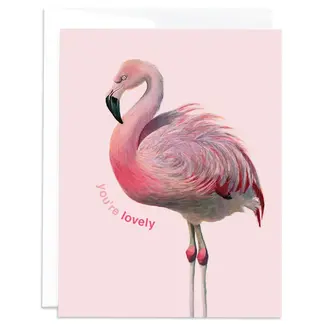 Flamingo You're Lovely Card