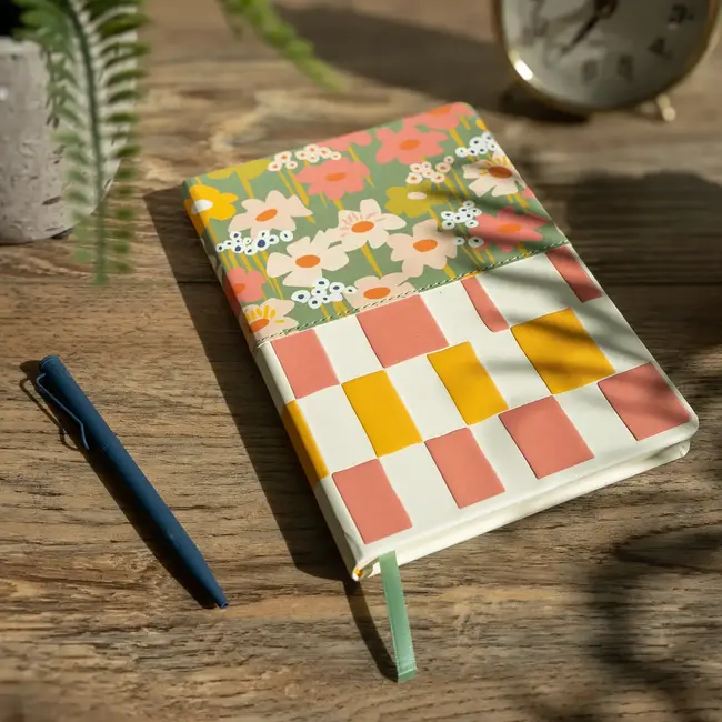 Embroidered Journal - Blooms & Geos