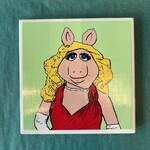 Amy May Pop Art Miss Piggy Coaster
