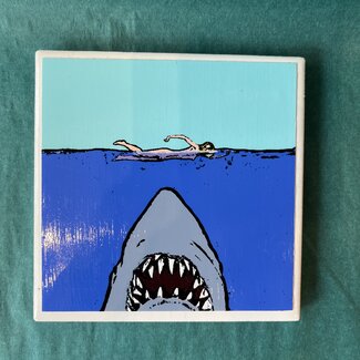 Amy May Pop Art Jaws Coaster