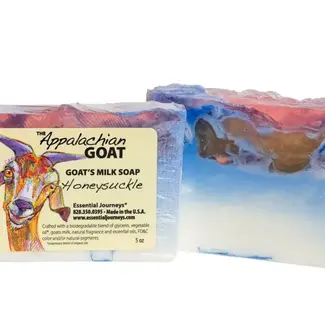 The Appalachian Goat Goats Milk Soap Slice 5oz - Honeysuckle