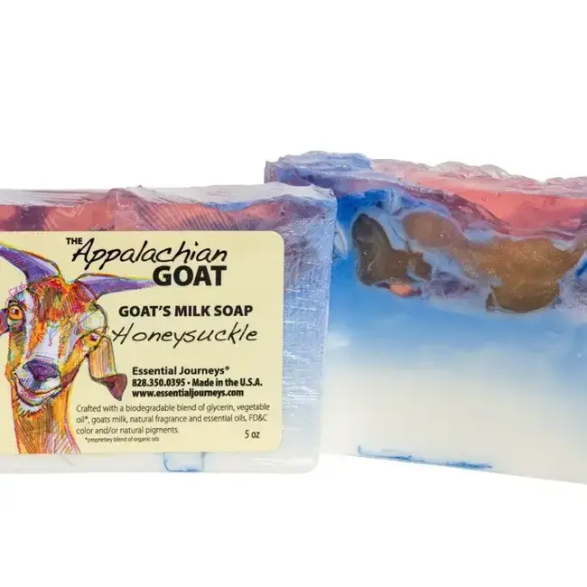 The Appalachian Goat Goats Milk Soap Slice 5oz - Honeysuckle