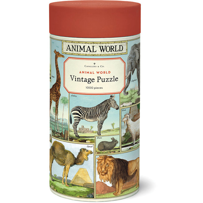 Cavallini Puzzle - Animal World 1000 Piece