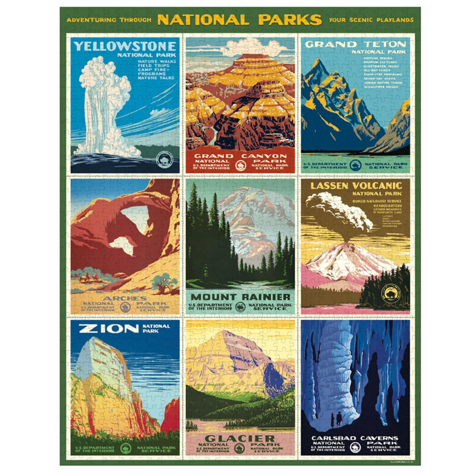 Cavallini Puzzle - National Parks Posters 1000 Piece