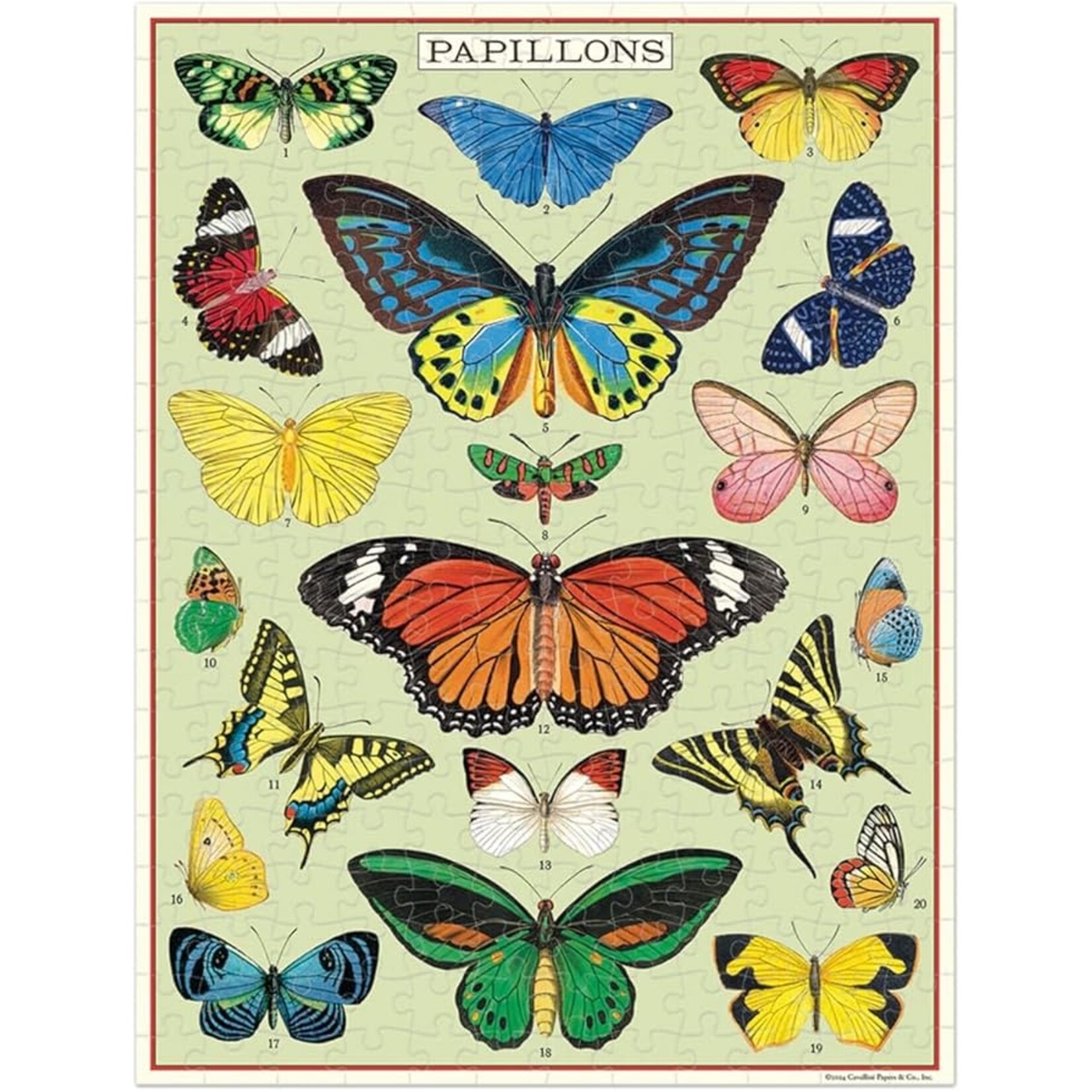 Cavallini Mini Puzzle - Butterflies 240 Piece