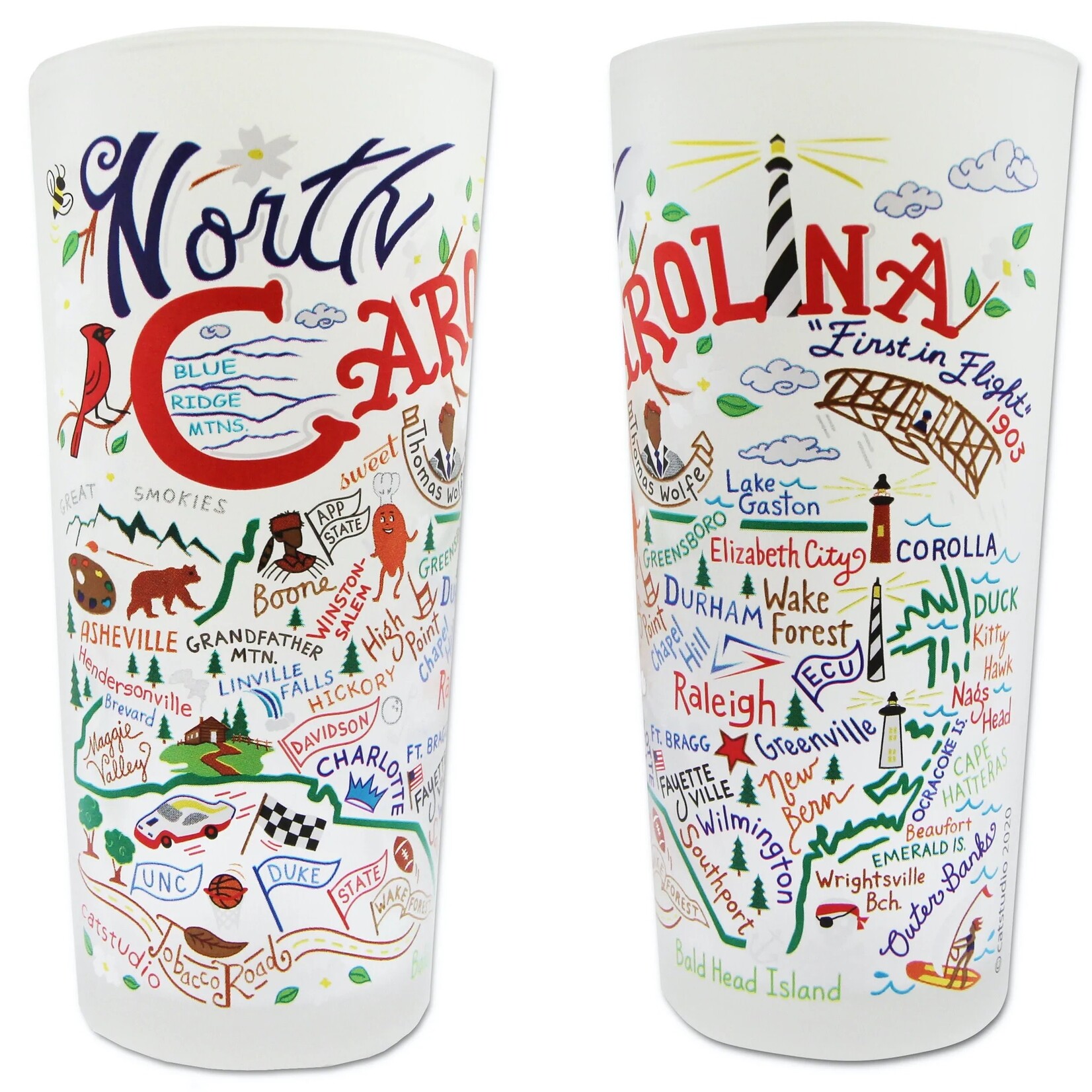 Drinking Glass Set (2) - North Carolina
