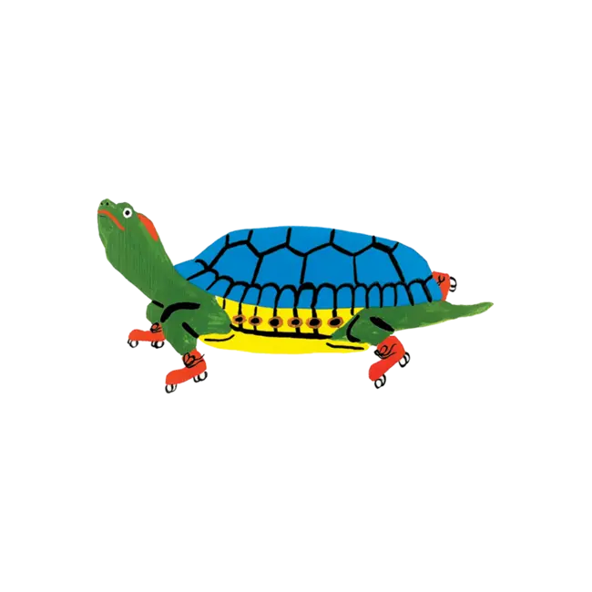 Temporary Tattoo Pair - Skater Turtle
