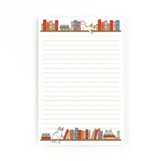 Seltzer Goods Bookshelf Cats Notepad