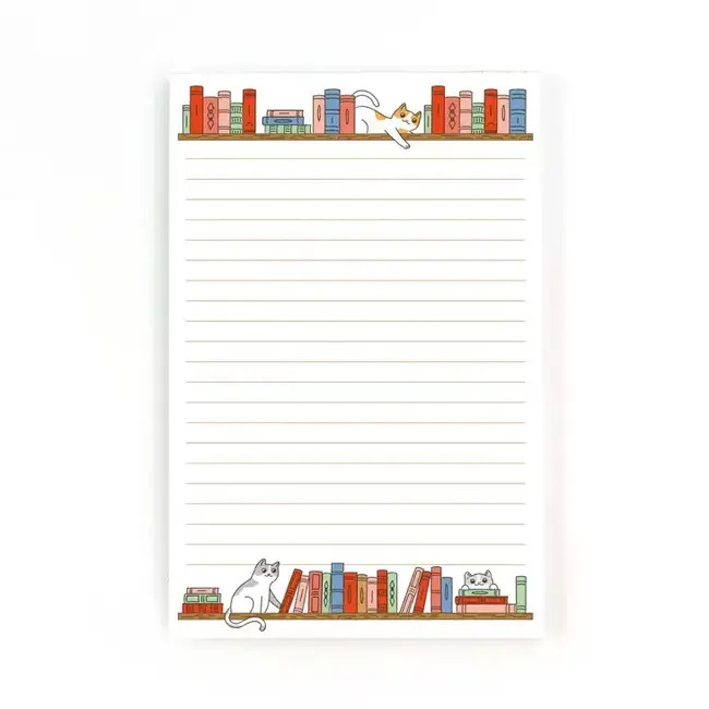 Seltzer Goods Bookshelf Cats Notepad