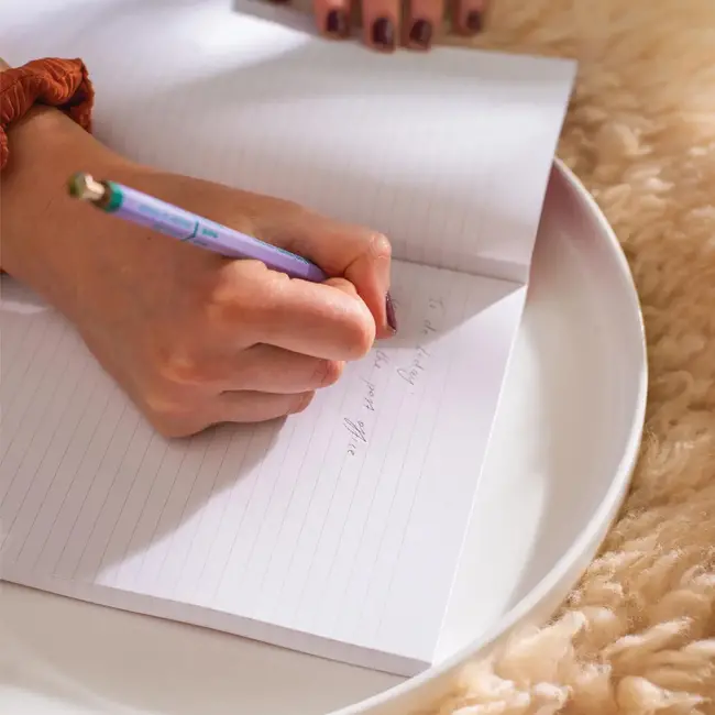 Lay Flat Lined Notebook - Boho Shapes