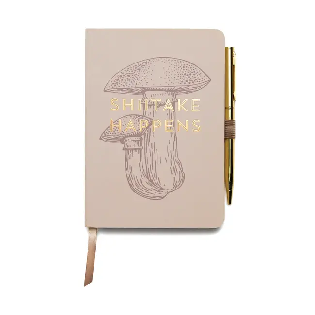 Vintage Sass Notebook w/Pen - Shiitake Happens