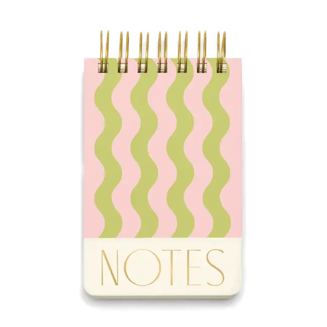 Twin Wire Notepad - Wavy Stripes