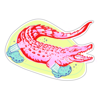 Jillian Ohl Crocs with Socks Sticker