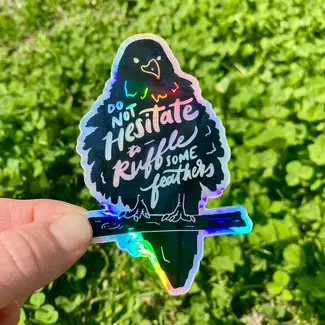 Billie Claire Handmade LLC Ruffle Some Feathers Sticker