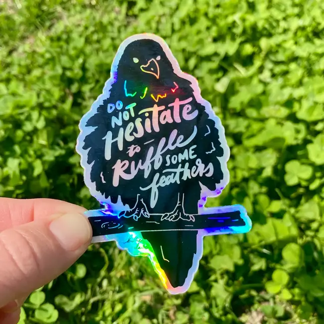 Billie Claire Handmade LLC Ruffle Some Feathers Sticker
