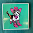 Amy May Pop Art Pink Pony Cat Coaster