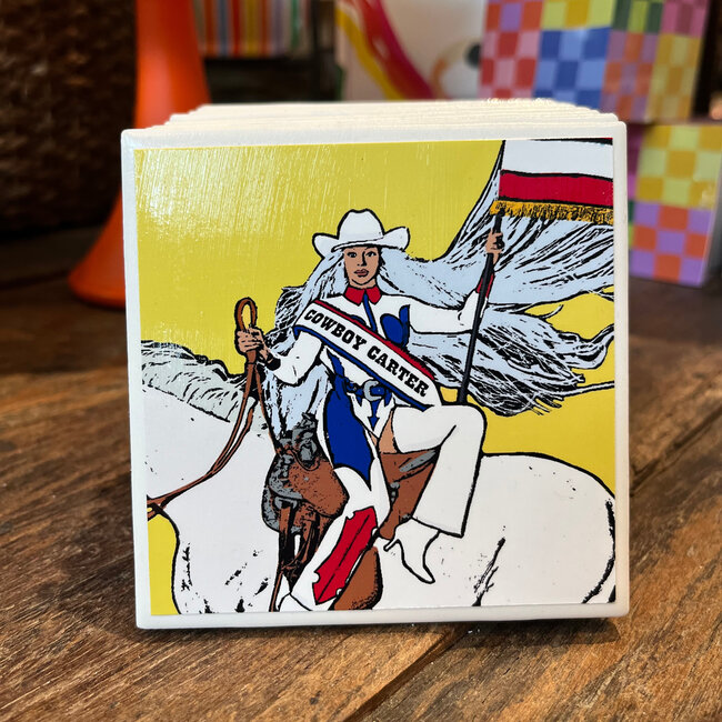 Amy May Pop Art Cowboy Carter Coaster