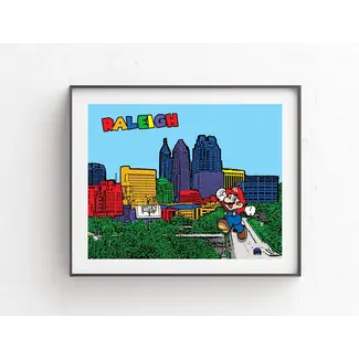 Amy May Pop Art Raleigh Mario Print 8x10