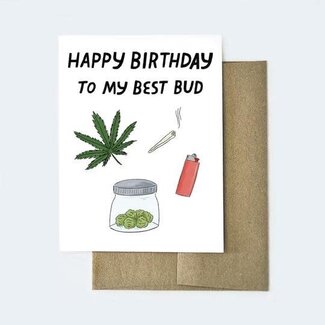 Best Bud Birthday Card