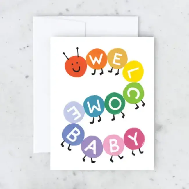 Caterpillar Baby Card