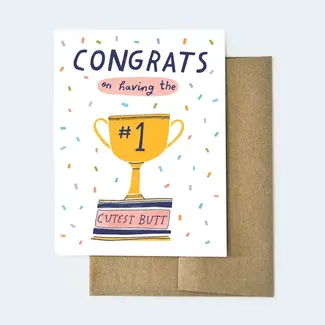 #1 Cute Butt Award Card