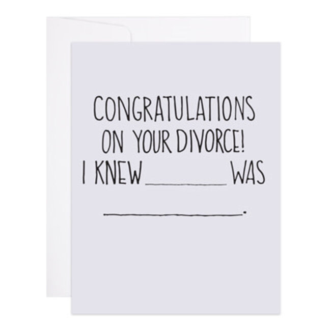 Divorce Congrats Card