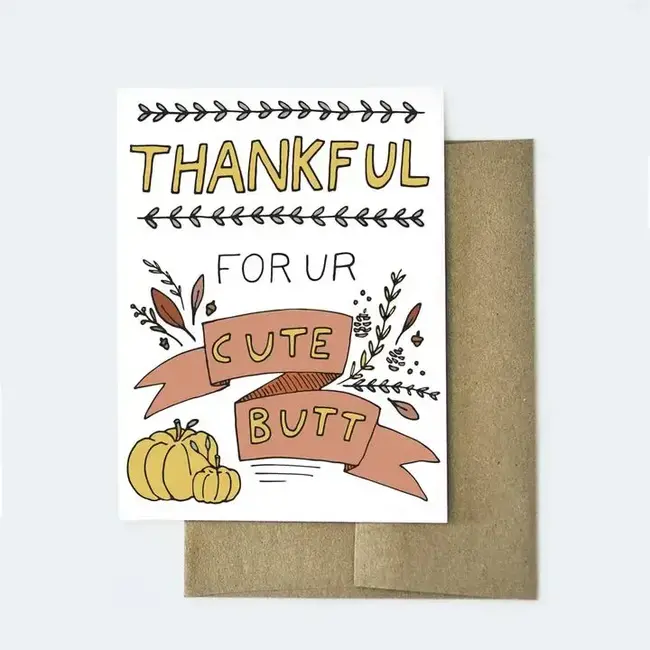 Aviate Press Thankful for Your Cute Butt Card