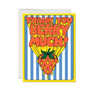 So Many Strawberries Thank You Card