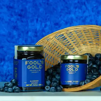 Fool's Gold Honey Blueberry Infused  NC Honey - 5.75 oz Fool's Gold Honey Blueberry Infused  NC Honey - 5.75 oz