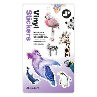 J6R6 Sea Turtle + Friends Sticker Sheet J6R6 Sea Turtle + Friends Sticker Sheet