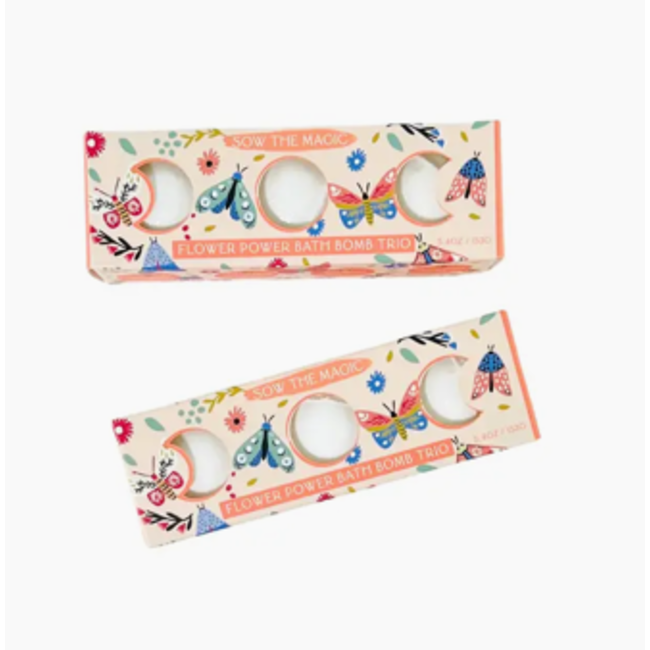 Sow the Magic Moon Phase Flower Power Bath Bomb Trio