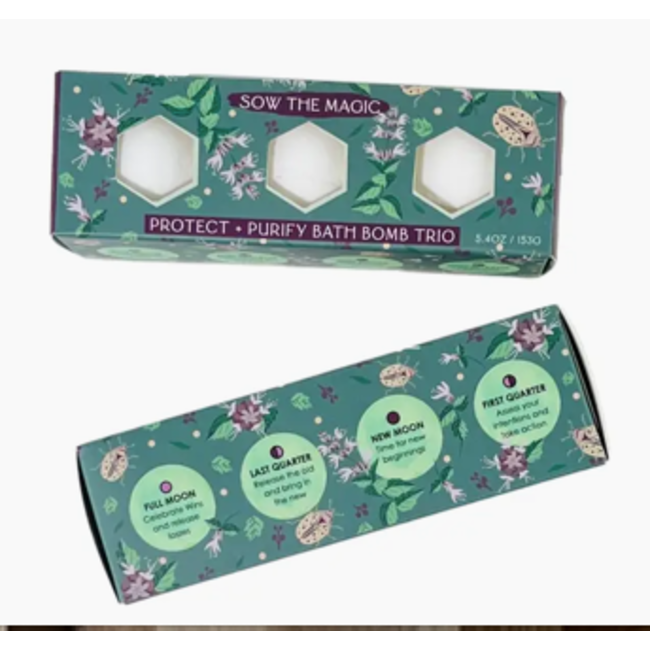 Sow the Magic Moon Phase Flower Power Bath Bomb Trio