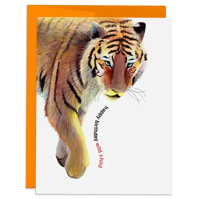 J6R6 Tiger Birthday Card
