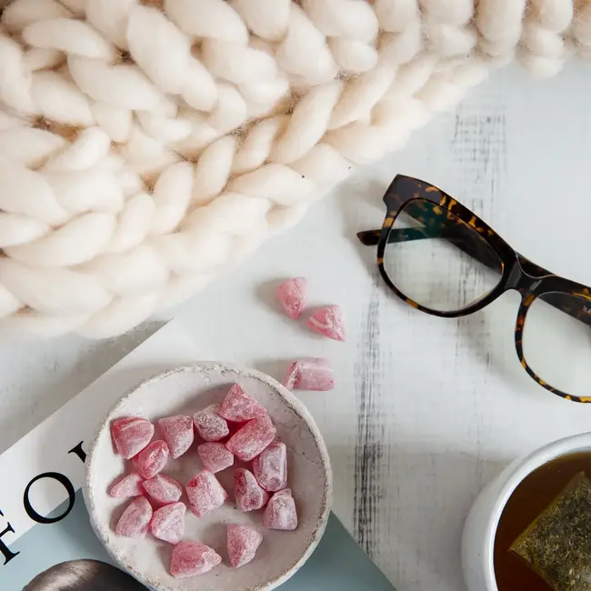 Butterfields Candy Cherry Buds Hard Candy in Mason Jar