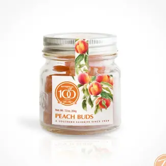 Butterfields Candy Peach Buds Hard Candy in Mason Jar