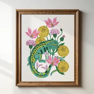 Tara Reed Bold Iguana Art Print 8x10