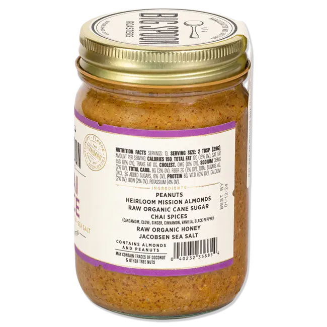 Big Spoon Roasters Big Spoon Butter 13oz - Chai Spiced Peanut & Almond